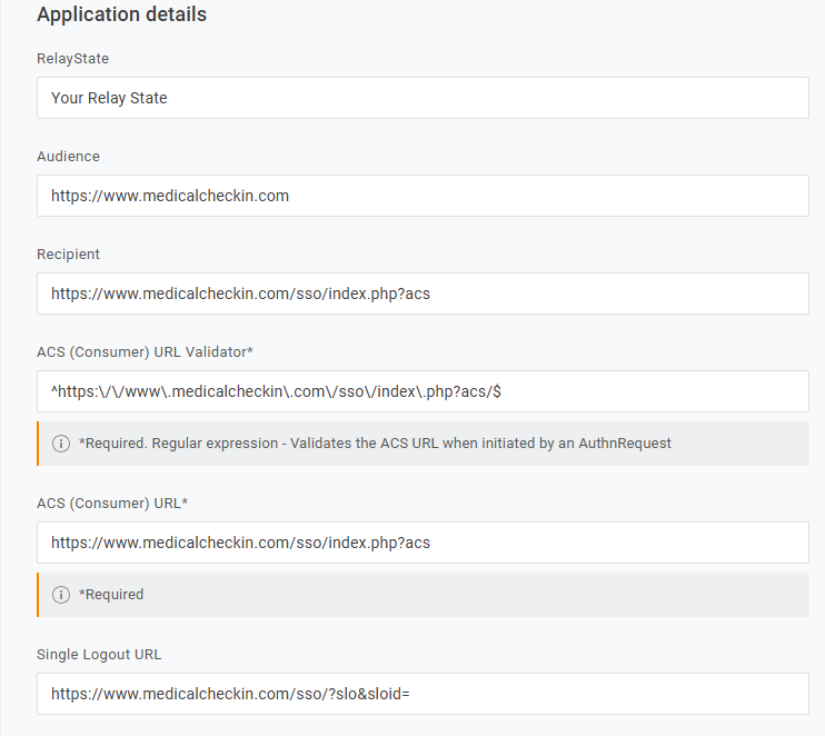 OneLogin SSO Configuration Example